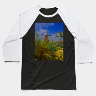 Windmill. Kinderdijk, Netherlands Baseball T-Shirt